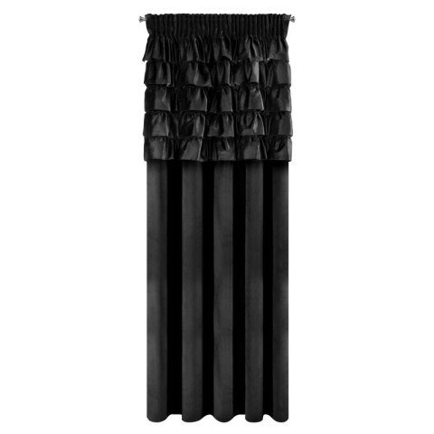 ZASŁONA GOTOWA AURA NA TAŚMIE 140 X 270 CM CZARNY ZASŁONA GOTOWA AURA NA TAŚMIE 140 X 270 CM CZARNY