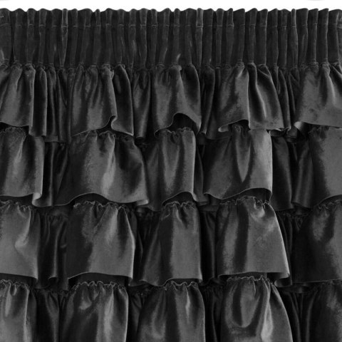 ZASŁONA GOTOWA AURA NA TAŚMIE 140 X 270 CM CZARNY ZASŁONA GOTOWA AURA NA TAŚMIE 140 X 270 CM CZARNY