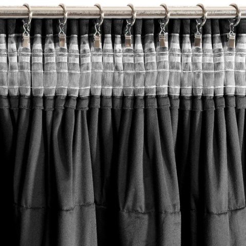 ZASŁONA GOTOWA AURA NA TAŚMIE 140 X 270 CM CZARNY ZASŁONA GOTOWA AURA NA TAŚMIE 140 X 270 CM CZARNY