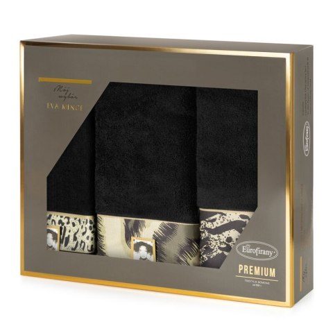 KOMPLET RĘCZNIKÓW EVA 24 46 X 36 X 7 CM CZARNY