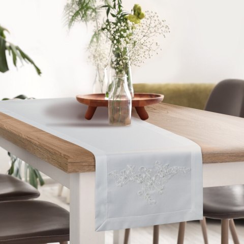 OBRUS BARI 40 X 140 CM BIAŁY OBRUS BARI 40 X 140 CM BIAŁY