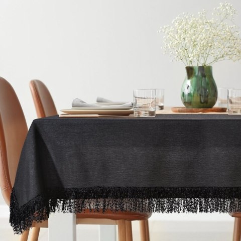 OBRUS JASPER 140 X 280 CM CZARNY OBRUS JASPER 140 X 280 CM CZARNY