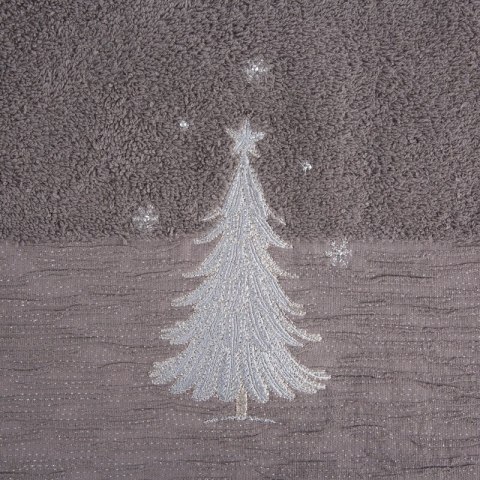 RĘCZNIK ŚWIATECZNY JOY1 70 X 140 CM STALOWY RĘCZNIK ŚWIATECZNY JOY1 70 X 140 CM STALOWY