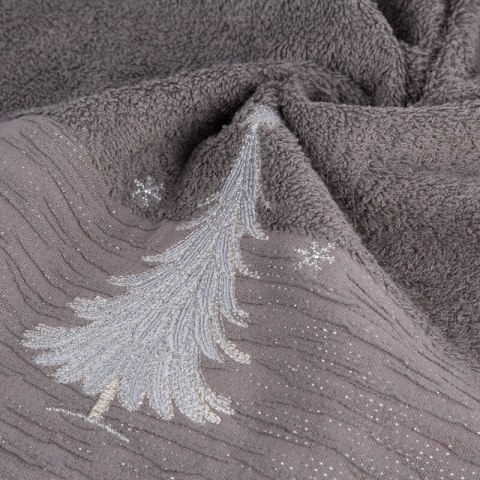 RĘCZNIK ŚWIATECZNY JOY1 70 X 140 CM STALOWY RĘCZNIK ŚWIATECZNY JOY1 70 X 140 CM STALOWY