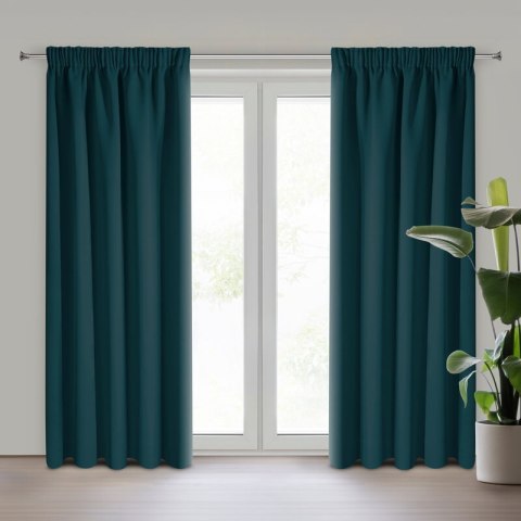 ZASŁONA GOTOWA LOGAN NA TAŚMIE 135 X 270 CM PETROL ZASŁONA GOTOWA LOGAN NA TAŚMIE 135 X 270 CM PETROL