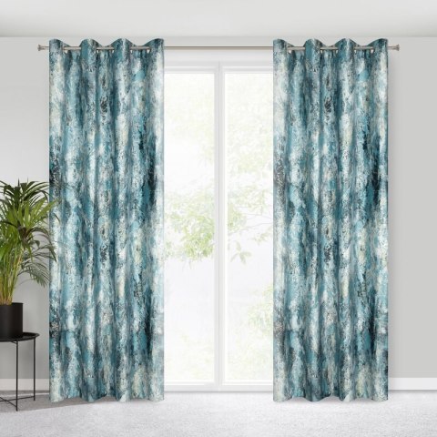 ZASŁONA GOTOWA MALIA 140 X 250 CM TURKUSOWY