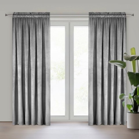 ZASŁONA GOTOWA PIERRE NA TAŚMIE 140 X 300 CM SZARY ZASŁONA GOTOWA PIERRE NA TAŚMIE 140 X 300 CM SZARY