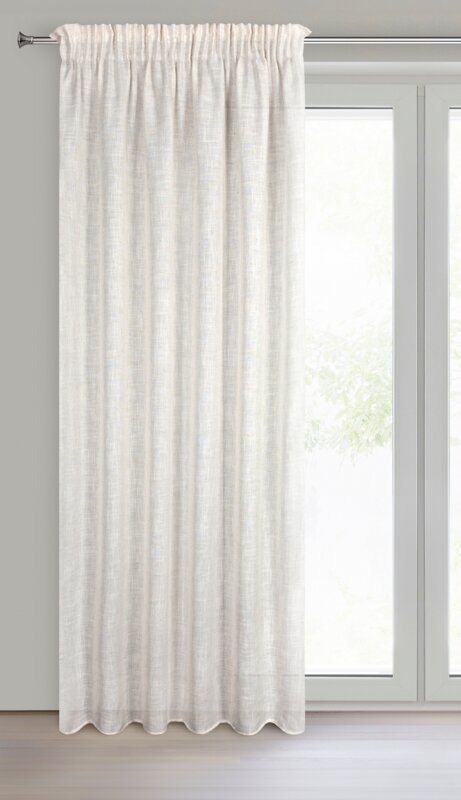 ZASŁONA GOTOWA KARLI NA TAŚMIE 140 X 270 CM NATURALNY ZASŁONA GOTOWA KARLI NA TAŚMIE 140 X 270 CM NATURALNY