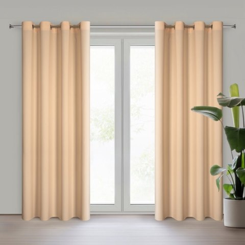 ZASŁONA GOTOWA RITA 140 X 250 CM CIEMNOKREMOWY ZASŁONA GOTOWA RITA 140 X 250 CM CIEMNOKREMOWY