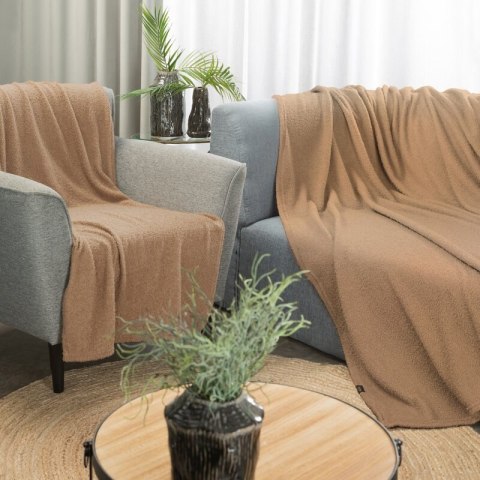 KOC BUKLA 200 X 220 CM BEŻOWY KOC BUKLA 200 X 220 CM BEŻOWY