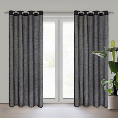 ZASŁONA GOTOWA AGIS 140 X 250 CM CZARNY ZASŁONA GOTOWA AGIS 140 X 250 CM CZARNY