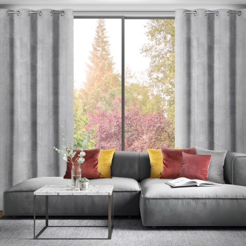 ZASŁONA GOTOWA AGIS 140 X 250 CM SREBRNY ZASŁONA GOTOWA AGIS 140 X 250 CM SREBRNY