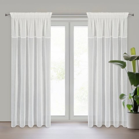 ZASŁONA GOTOWA AGIS 3 NA TAŚMIE 140 X 270 CM KREMOWY ZASŁONA GOTOWA AGIS 3 NA TAŚMIE 140 X 270 CM KREMOWY