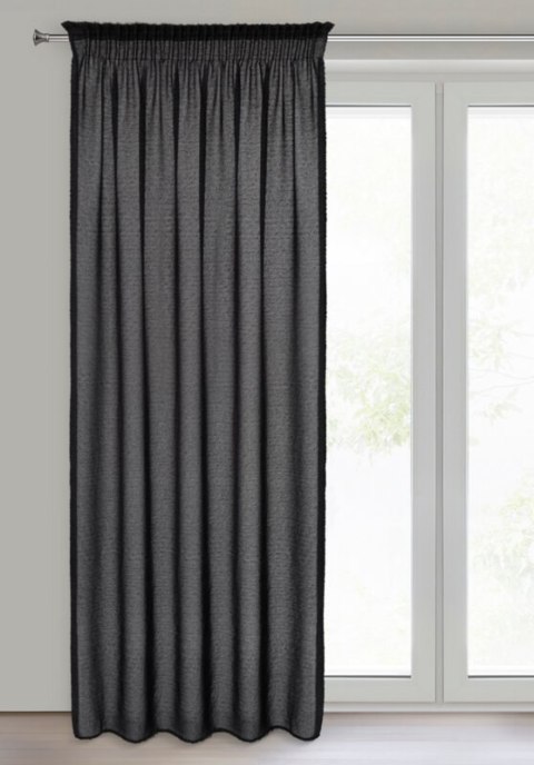 ZASŁONA GOTOWA AGIS NA TAŚMIE 140 X 270 CM CZARNY ZASŁONA GOTOWA AGIS NA TAŚMIE 140 X 270 CM CZARNY