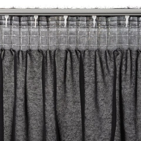 ZASŁONA GOTOWA AGIS NA TAŚMIE 140 X 270 CM CZARNY ZASŁONA GOTOWA AGIS NA TAŚMIE 140 X 270 CM CZARNY