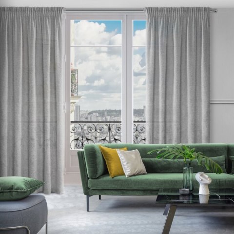 ZASŁONA GOTOWA AGIS NA TAŚMIE 140 X 270 CM SREBRNY ZASŁONA GOTOWA AGIS NA TAŚMIE 140 X 270 CM SREBRNY