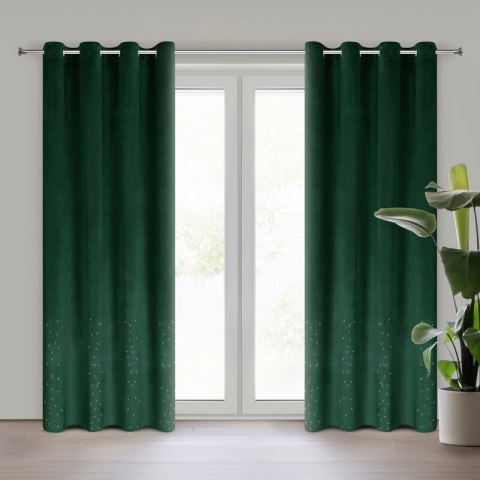 ZASŁONA GOTOWA ARIADNA 140 X 250 CM CIEMNOZIELONY ZASŁONA GOTOWA ARIADNA 140 X 250 CM CIEMNOZIELONY