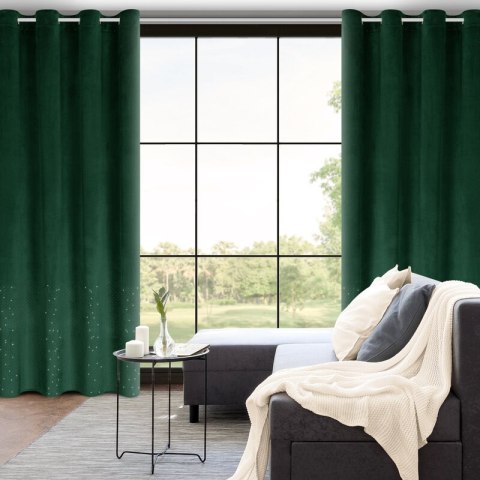 ZASŁONA GOTOWA ARIADNA 140 X 250 CM CIEMNOZIELONY ZASŁONA GOTOWA ARIADNA 140 X 250 CM CIEMNOZIELONY