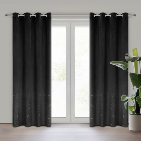 ZASŁONA GOTOWA ARIADNA 140 X 250 CM CZARNY ZASŁONA GOTOWA ARIADNA 140 X 250 CM CZARNY