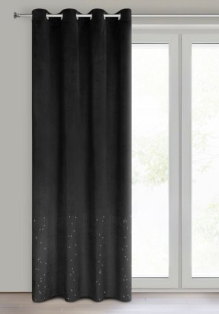 ZASŁONA GOTOWA ARIADNA 140 X 250 CM CZARNY