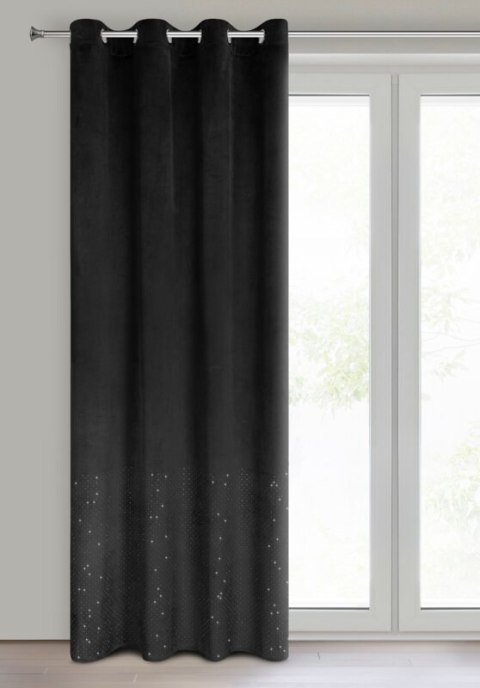 ZASŁONA GOTOWA ARIADNA 140 X 250 CM CZARNY ZASŁONA GOTOWA ARIADNA 140 X 250 CM CZARNY