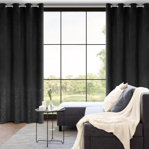 ZASŁONA GOTOWA ARIADNA 140 X 250 CM CZARNY ZASŁONA GOTOWA ARIADNA 140 X 250 CM CZARNY