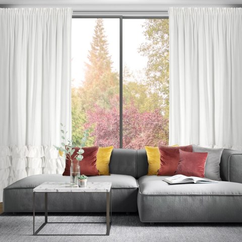 ZASŁONA GOTOWA CARLI NA TAŚMIE 140 X 250 CM BIAŁY ZASŁONA GOTOWA CARLI NA TAŚMIE 140 X 250 CM BIAŁY