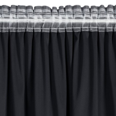 ZASŁONA GOTOWA DANI NA TAŚMIE 140 X 270 CM CZARNY ZASŁONA GOTOWA DANI NA TAŚMIE 140 X 270 CM CZARNY