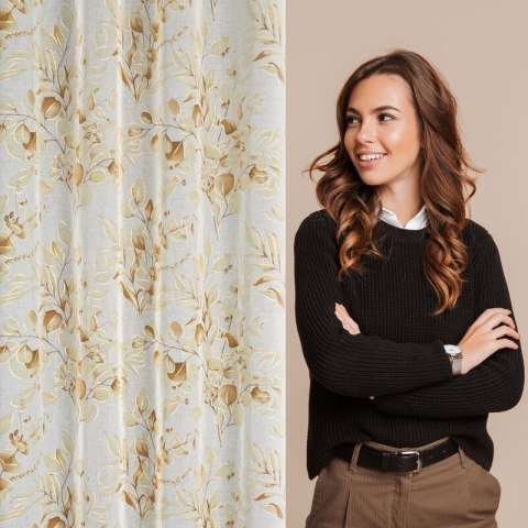 ZASŁONA GOTOWA AVA 140 X 250 CM BEŻOWY ZASŁONA GOTOWA AVA 140 X 250 CM BEŻOWY