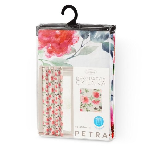 ZASŁONA GOTOWA PETRA 140 X 250 CM BIAŁY ZASŁONA GOTOWA PETRA 140 X 250 CM BIAŁY