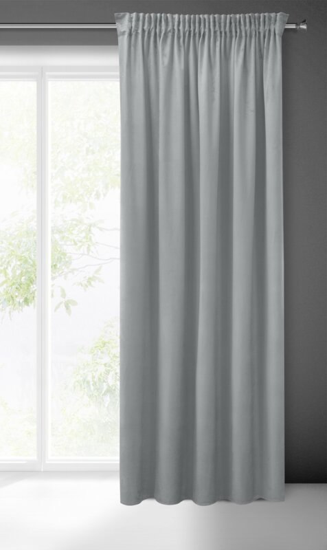 ZASŁONA GOTOWA SIBEL NA TAŚMIE 140 X 270 CM SZARY ZASŁONA GOTOWA SIBEL NA TAŚMIE 140 X 270 CM SZARY