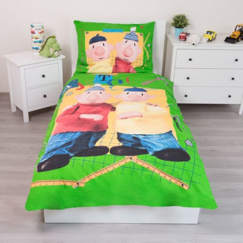 Pościel bawełna 140x200+1p70x90 Pat i Mat zielona Pościel bawełna 140x200+1p70x90 Pat i Mat zielona