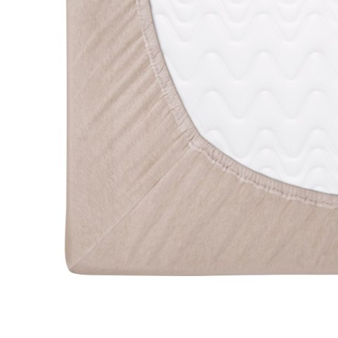 Prześcieradło jersey z gumką BASIC 018/BEŻ/160x200 Prześcieradło jersey z gumką BASIC 018/BEŻ/160x200