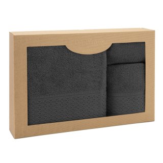 Ręcznik D Bawełna 100% Solano Ciemny Popiel (P) 30x50+50x90+70x140 kpl.