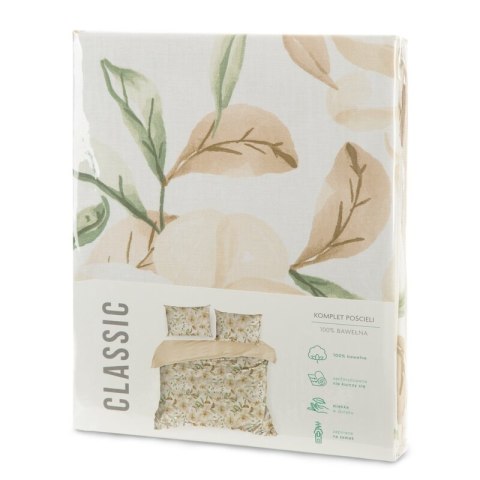KOMPLET POŚCIELI BAWEŁNIANEJ SONIA 32 140 X 200 CM BEŻOWY