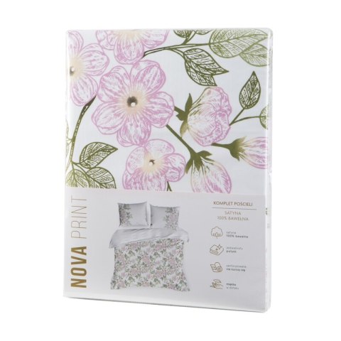 KOMPLET POŚCIELI SATYNOWEJ NIKA 44 160 X 200 CM BIAŁY