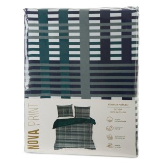 KOMPLET POŚCIELI SATYNOWEJ NIKA 47 160 X 200 CM CIEMNOTURKUSOWY