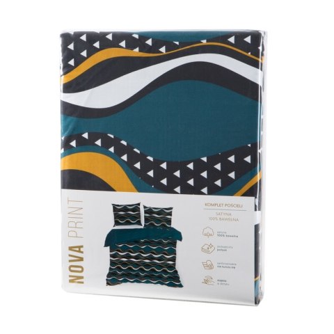 KOMPLET POŚCIELI SATYNOWEJ NIKA 50 220 X 200 CM CIEMNOTURKUSOWY KOMPLET POŚCIELI SATYNOWEJ NIKA 50 220 X 200 CM CIEMNOTURKUSOWY