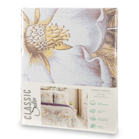 KOMPLET POŚCIELI SATYNOWEJ SPRING 26 220 X 200 CM JASNOKREMOWY KOMPLET POŚCIELI SATYNOWEJ SPRING 26 220 X 200 CM JASNOKREMOWY