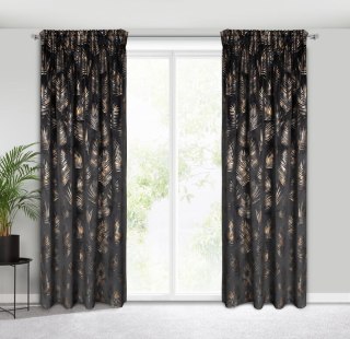 ZASŁONA GOTOWA GLORIA NA TAŚMIE 140 X 300 CM CZARNY