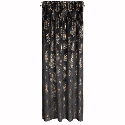 ZASŁONA GOTOWA GLORIA NA TAŚMIE 140 X 300 CM CZARNY ZASŁONA GOTOWA GLORIA NA TAŚMIE 140 X 300 CM CZARNY