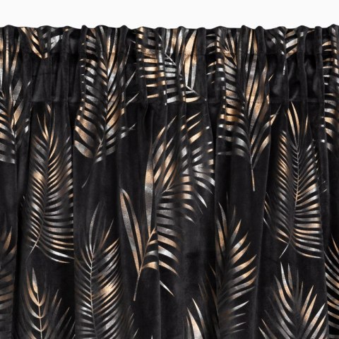 ZASŁONA GOTOWA GLORIA NA TAŚMIE 140 X 300 CM CZARNY ZASŁONA GOTOWA GLORIA NA TAŚMIE 140 X 300 CM CZARNY