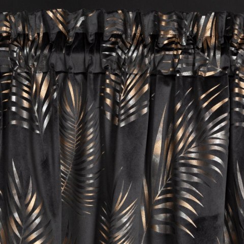 ZASŁONA GOTOWA GLORIA NA TAŚMIE 140 X 300 CM CZARNY ZASŁONA GOTOWA GLORIA NA TAŚMIE 140 X 300 CM CZARNY