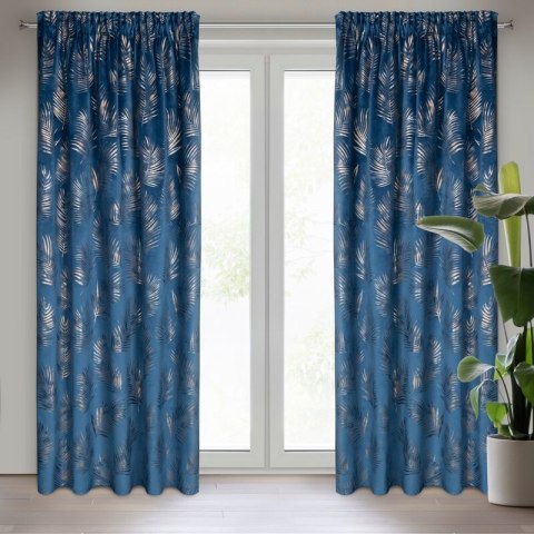 ZASŁONA GOTOWA GLORIA NA TAŚMIE 140 X 300 CM GRANATOWY ZASŁONA GOTOWA GLORIA NA TAŚMIE 140 X 300 CM GRANATOWY