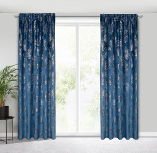 ZASŁONA GOTOWA GLORIA NA TAŚMIE 140 X 300 CM GRANATOWY