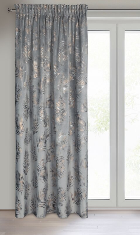 ZASŁONA GOTOWA GLORIA NA TAŚMIE 140 X 300 CM STALOWY ZASŁONA GOTOWA GLORIA NA TAŚMIE 140 X 300 CM STALOWY