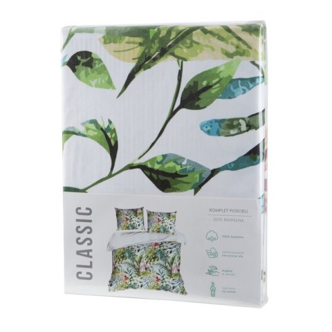 KOMPLET POŚCIELI BAWEŁNIANEJ SONIA 40 220 X 200 CM BIAŁY