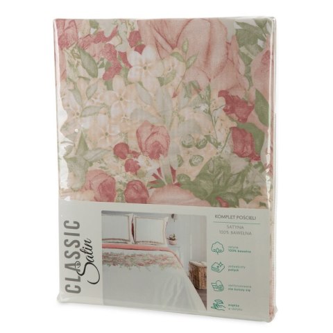KOMPLET POŚCIELI SATYNOWEJ SPRING 25 220 X 200 CM BIAŁY KOMPLET POŚCIELI SATYNOWEJ SPRING 25 220 X 200 CM BIAŁY