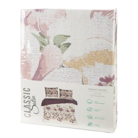 KOMPLET POŚCIELI SATYNOWEJ SPRING 27 220 X 200 CM BIAŁY KOMPLET POŚCIELI SATYNOWEJ SPRING 27 220 X 200 CM BIAŁY