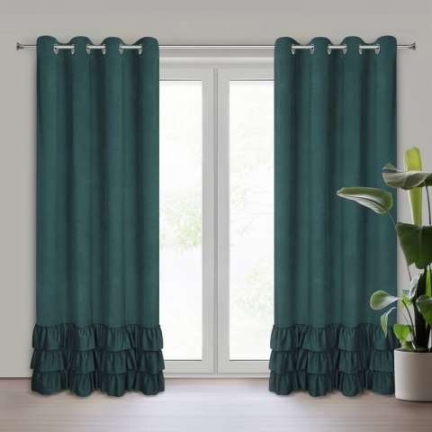 ZASŁONA GOTOWA MEGI 140 X 250 CM CIEMNOZIELONY ZASŁONA GOTOWA MEGI 140 X 250 CM CIEMNOZIELONY